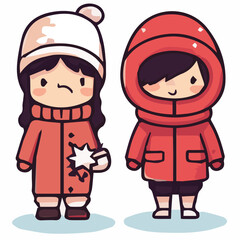 children in winter