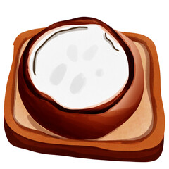 Coconut cake drink with coffee is the best