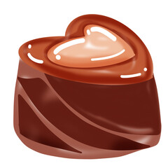 I Love dark chocolate candy