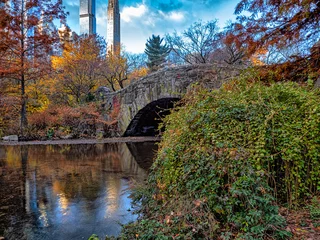 Foto op Plexiglas Gapstow Brug Gapstow Bridge in Central Park