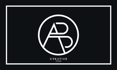 Alphabet letters icon logo AB or BA