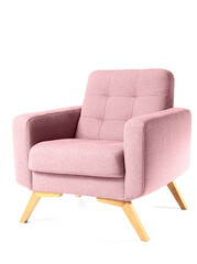Soft armchair isolated on white
