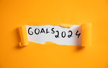goals 2024 on page - obrazy, fototapety, plakaty