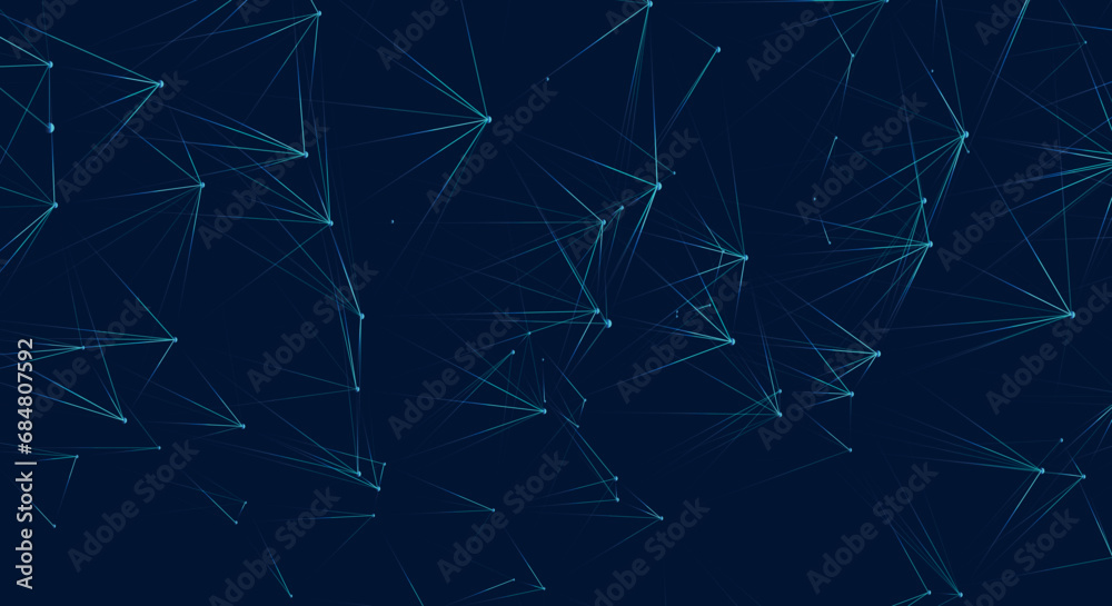 Poster network connection structure. big data. connecting points and lines. abstract technology background.