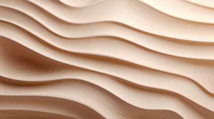 Light wood background with 3D waves
