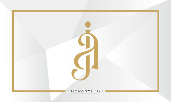 AJ or JA Alphabet logo icon monogram