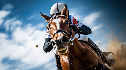 Obraz premium Determination in cross-country