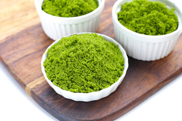 Wolffia globosa or swamp algae, water meal