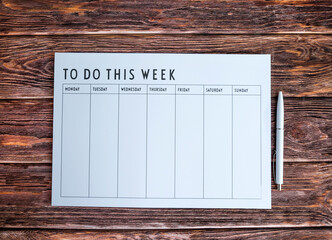 Weekly planner . To do this week	
