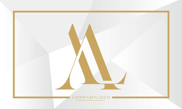 AL or LA Alphabet letters logo icon monogram