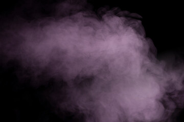 White steam on a black background.