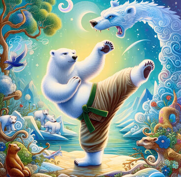 Martial Arts Polar Bear
