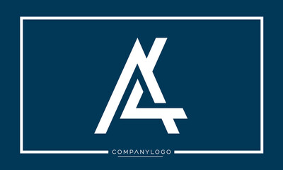 AL or LA Alphabet letters logo icon monogram