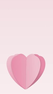 fondo animado coraz&oacute;n 3d rosa