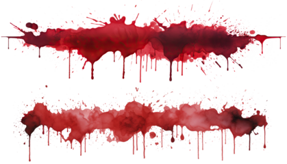 Set of blood stains cut out