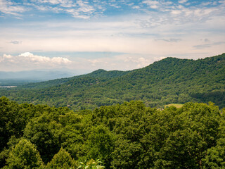 Obraz premium Smoky Mountains, Appalachian Mountains, Beautiful Landscape of Trees and Sky During Summer in the Eastern United States 03