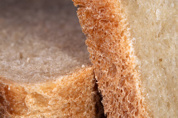 Fresh sliced wheat bread close-up