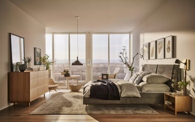 Sleeping in Style: Explore the Serene Elegance of this Ultra-Modern Bedroom Haven!