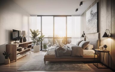 Sleeping in Style: Explore the Serene Elegance of this Ultra-Modern Bedroom Haven!