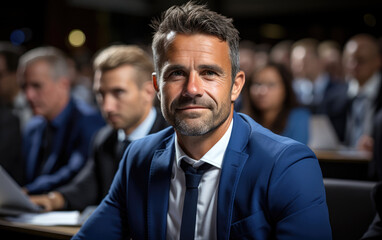 Fototapeta premium Global business leaders conference