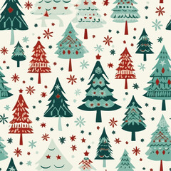 seamless pattern with christmas tree