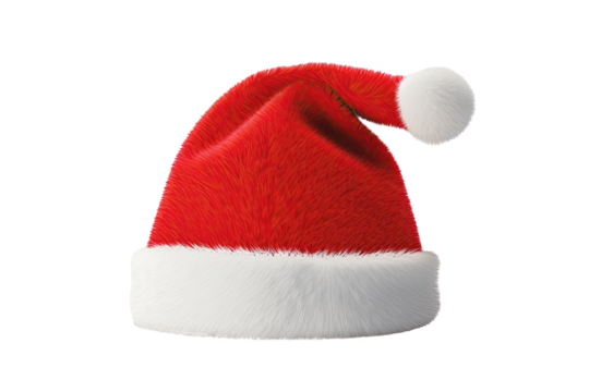 gorro de papá noel sobre fondo transparente png