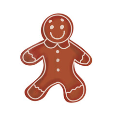 gingerbread man isolated on white