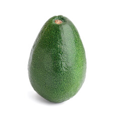 Fresh ripe avocado on white background