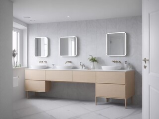 Luxurious Escape: Dive into the Serene Elegance of a Modern and Pristine Bathroom Haven!