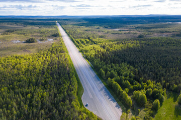 Road base runway Vuojärvi as part of the Finnish Air Force airfield infrastructure