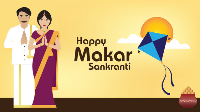Happy Makar Sankranti wishes greeting 
Makar Sankranti is a Hindu observance and a festival