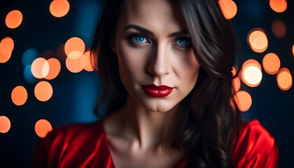 portrait of a woman with blue eyes