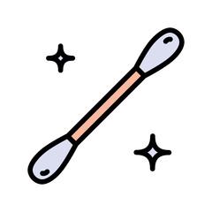 Ear sticks icon. Cotton swabs or cotton buds. Vector illustration