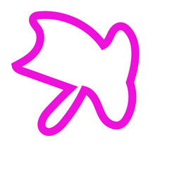 Pink outlines abstract shapes vector 