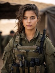 Israel woman soldier. Israeli Defense Forces.