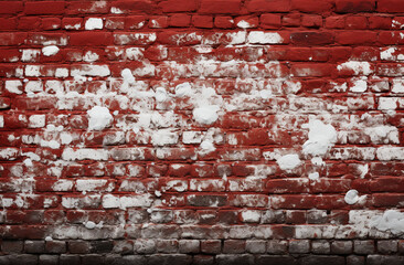 A red brick wall background with a white image. AI generative