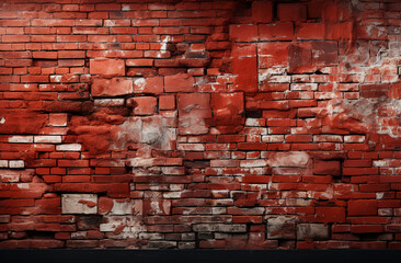 A red brick wall background with a white image. AI generative