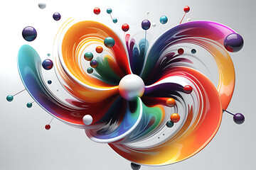 abstract background with colorful 3d circles