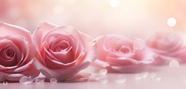 Produce a moment of pure elegance with a top-view photo of rose bokeh on an isolated background, highlighting the beauty of the blurred rose petals.