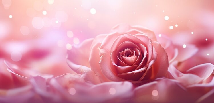 an image of enduring beauty with composition of rose bokeh on an isolated background, showcasing the graceful and captivating charm of the blurred rose petals.