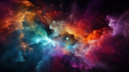 Naklejka premium Astronomical nebula background