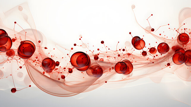 blood cells wave on white background