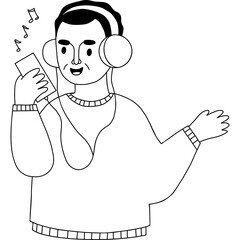 Man with headphones