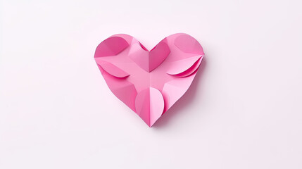 Fototapeta premium Heart shape, full paper, white background.
