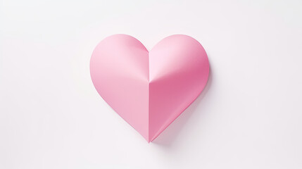Obraz premium Heart shape, full paper, white background.