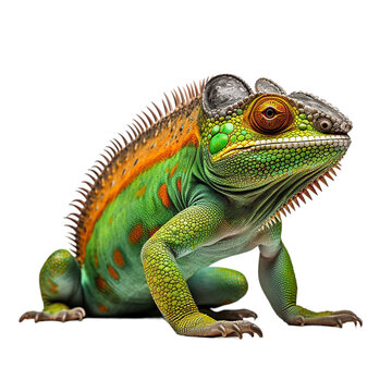 chameleon on transparent background PNG image
