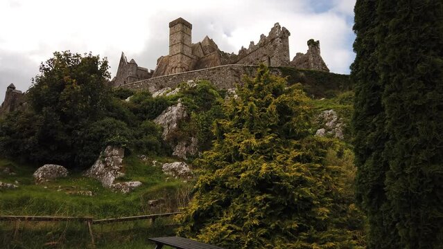 TILT SHOT - The Rock of Cashel, also known as Cashel of the Kings and St. Patrick's Rock, is a historical site located at Cashel, County Tipperary, Ireland.
