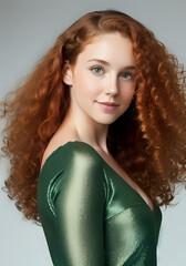 Curly redhead portrait 