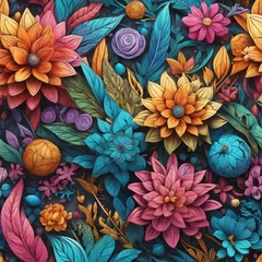Türaufkleber flower pattern © Nuno