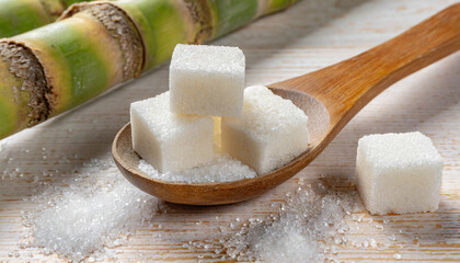 Sugar obtained from natural sugar cane